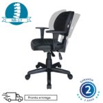 Cadeira Executiva Back System COSTURADA com Braços Reguláveis – Cor Preta – 31008 AMANHECER MÓVEIS 13