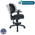 Cadeira Executiva Back System Lisa c/ Braços reguláveis – Cor Preta 31006 AMANHECER MÓVEIS 10