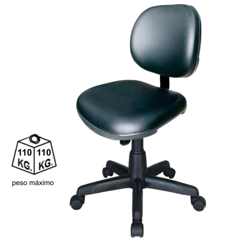 Cadeira Executiva LISA Giratória SEM BRAÇOS Cor Preta – 31000 AMANHECER MÓVEIS 5