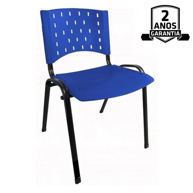 Kit 10 Cadeiras Plásticas 04 pés – COR AZUL – 24003 AMANHECER MÓVEIS 4
