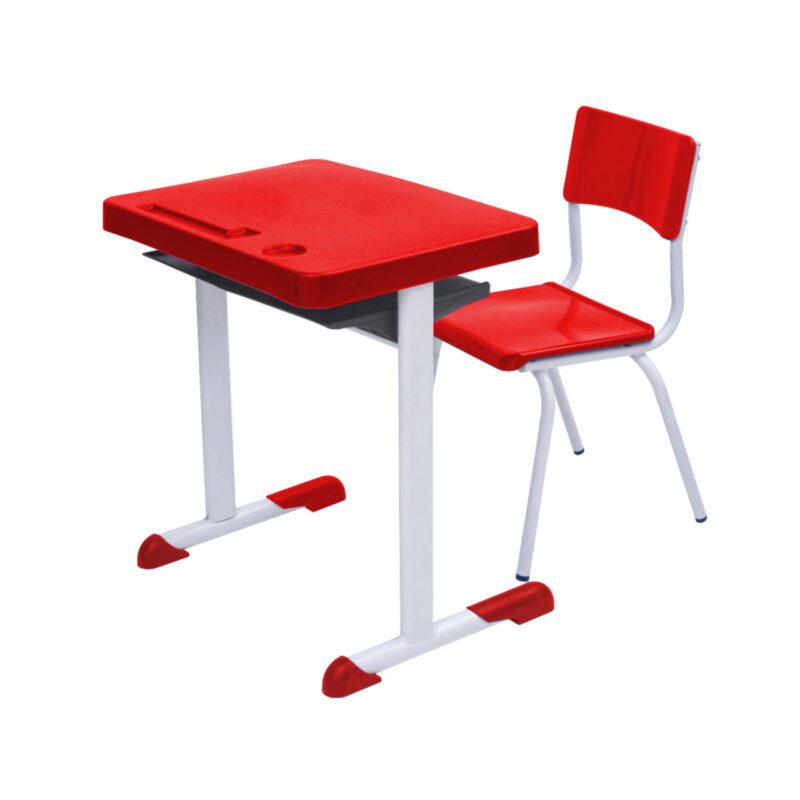 Kit Escolar Individual – (Mesa e Cadeira) – INFANTIL 03 a 06 Anos COR VERMELHO – 41090 AMANHECER MÓVEIS 2