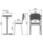 Kit Escolar Individual AZUL – (Mesa e Cadeira) – ADULTO – – COR AZUL – 40081 AMANHECER MÓVEIS 11