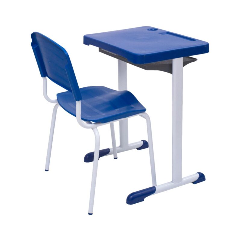 Kit Escolar Individual AZUL – (Mesa e Cadeira) – ADULTO – – COR AZUL – 40081 AMANHECER MÓVEIS 4