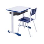 Kit Escolar Individual AZUL – (Mesa e Cadeira) – INFANTIL – MADEIRA – COR AZUL – 40085 AMANHECER MÓVEIS 7