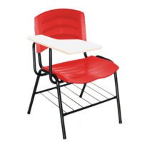Cadeira Universitária Plástica com Prancheta MDF – COR VERMELHO 34017 AMANHECER MÓVEIS