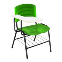 Cadeira Universitária Plástica com Prancheta MDF – COR VERDE 34018 AMANHECER MÓVEIS