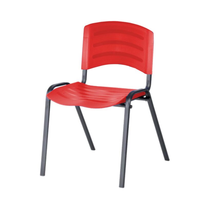 Cadeira Fixa Plástica 04 pés Cor Vermelho (Polipropileno) 31208 AMANHECER MÓVEIS 5