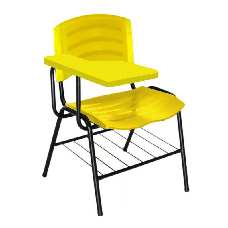 Cadeira Universitária Plástica com Prancheta PLÁSTICA – COR AMARELO 34025 AMANHECER MÓVEIS 2