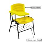 Cadeira Universitária Plástica com Prancheta PLÁSTICA – COR AMARELO 34025 AMANHECER MÓVEIS 9