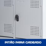 Armário Roupeiro de Aço c/ 12 Portas PEQUENAS – 1,95×0,92×0,40m – SA – CZ/CZ – 14001 AMANHECER MÓVEIS 11