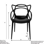 Cadeira Interlocutor OSLO para Escritório ou Jantar – Polipropileno – Cor Preto – 48005 AMANHECER MÓVEIS 10
