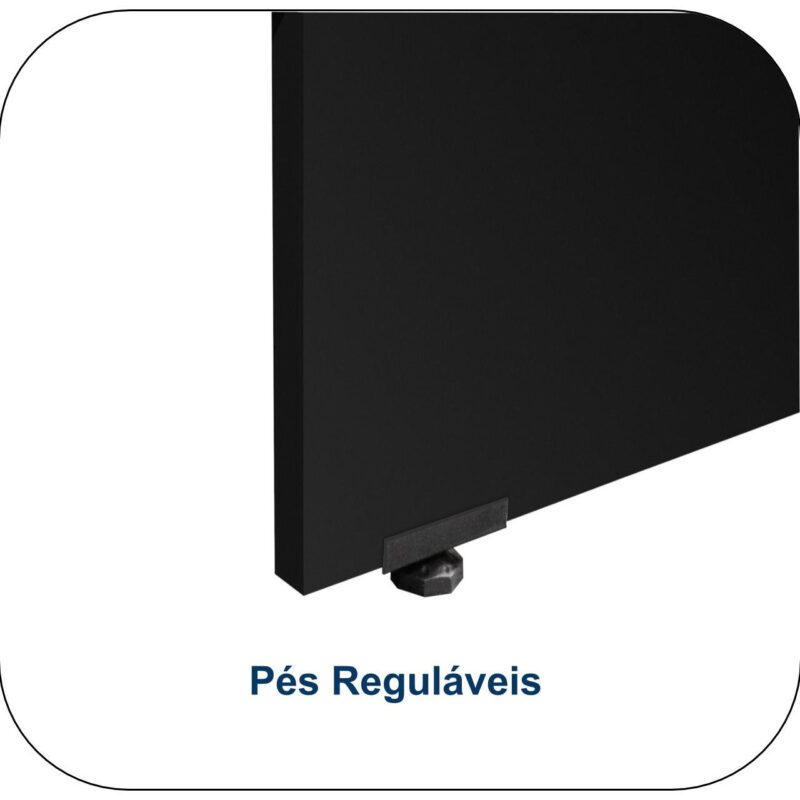 Mesa Escritório PÉ PAINEL – 1,35×0,60m – S/ Gavetas – MARSALA/PRETO – 25420 AMANHECER MÓVEIS 4