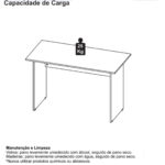 Mesa Escritório PÉ PAINEL – 1,35×0,60m – S/ Gavetas – MARSALA/PRETO – 25420 AMANHECER MÓVEIS 9