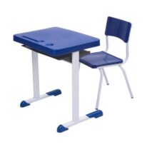 Kit Escolar Individual AZUL – (Mesa e Cadeira) – JUVENIL 06 a 09 Anos 40999 AMANHECER MÓVEIS