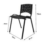 Cadeira Plástica 04 pés Plástico Preto (Polipropileno) – 31201 AMANHECER MÓVEIS 6