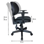 Cadeira Executiva Back System Lisa c/ Braços reguláveis – Cor Preta 31006 AMANHECER MÓVEIS 8