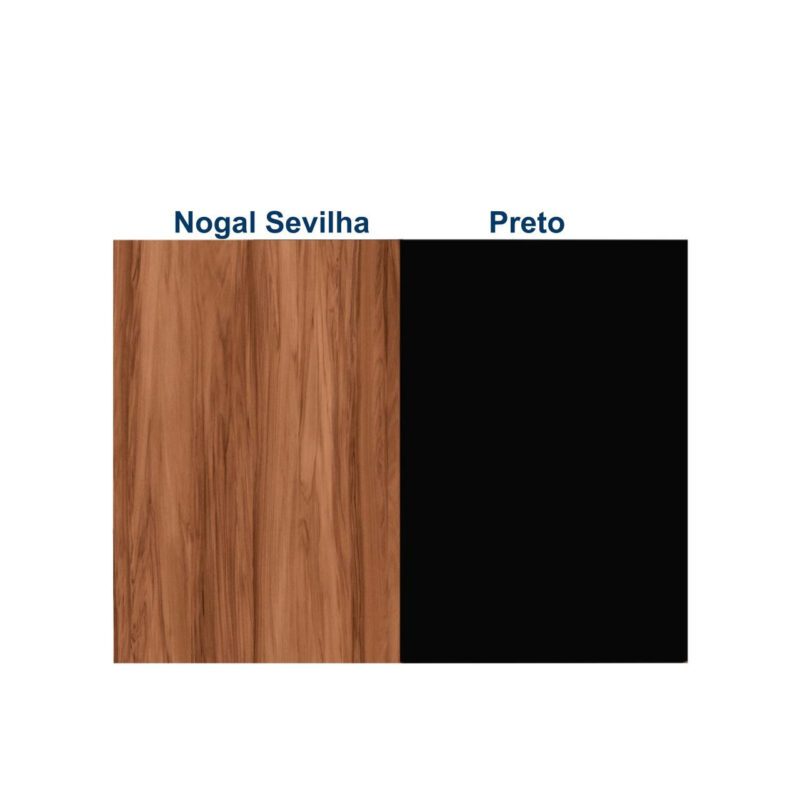 Mesa PEDESTAL com “L” – 1,92×1,60m NOGAL SEVILHA/PRETO – 21406 AMANHECER MÓVEIS 8