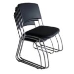 Cadeira Interlocutor Level Cromada – Cor Preto – (EMPILHÁVEL) 32995 AMANHECER MÓVEIS 11