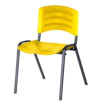Cadeira Fixa Plástica 04 pés Cor Amarelo (Polipropileno) 31209 AMANHECER MÓVEIS