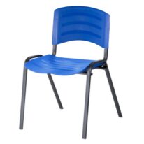 Cadeira Fixa Plástica 04 pés Cor Azul (Polipropileno) 31207 AMANHECER MÓVEIS