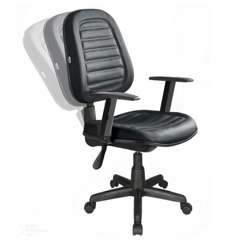 Cadeira Diretorzinha Back System Costurado C/ Braços Reguláveis – Cor Preto 32996 AMANHECER MÓVEIS 2