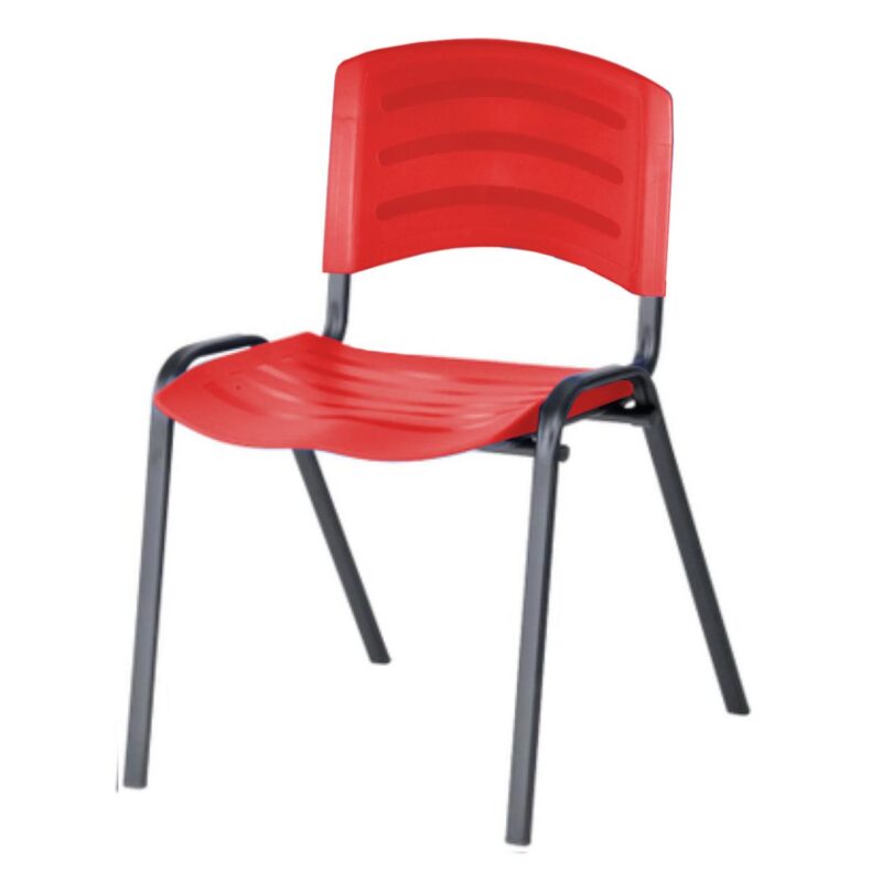 Cadeira Fixa Plástica 04 pés Cor Vermelho (Polipropileno) 31208 AMANHECER MÓVEIS 2