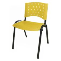 Cadeira Plástica 04 Pés – AMARELO – (Polipropileno) – 31204 AMANHECER MÓVEIS