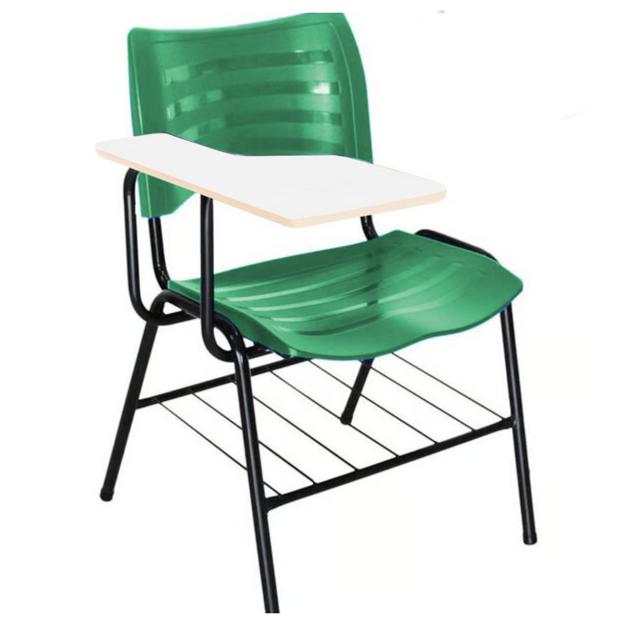 Cadeira Universitária Plástica Prancheta MDF – COR VERDE – MRPLAST – 34012 AMANHECER MÓVEIS