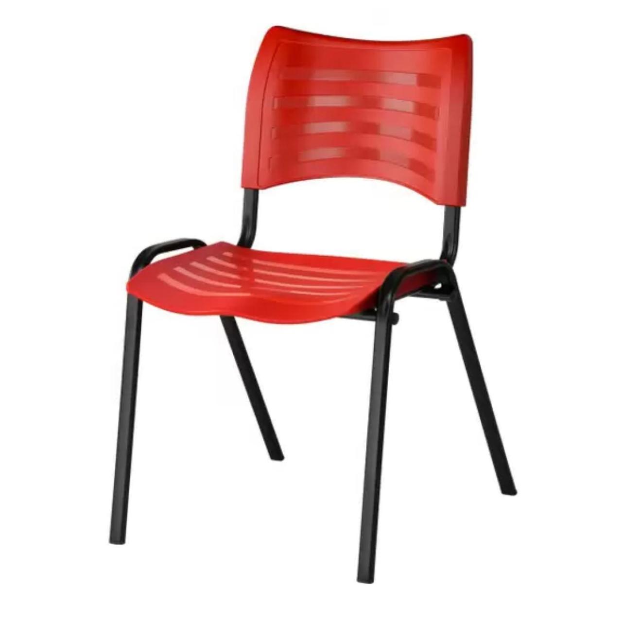 Cadeira Fixa 04 Pés Plástica (Polipropileno) – Cor Vermelho – MRPLAST – PMD – 31234 AMANHECER MÓVEIS