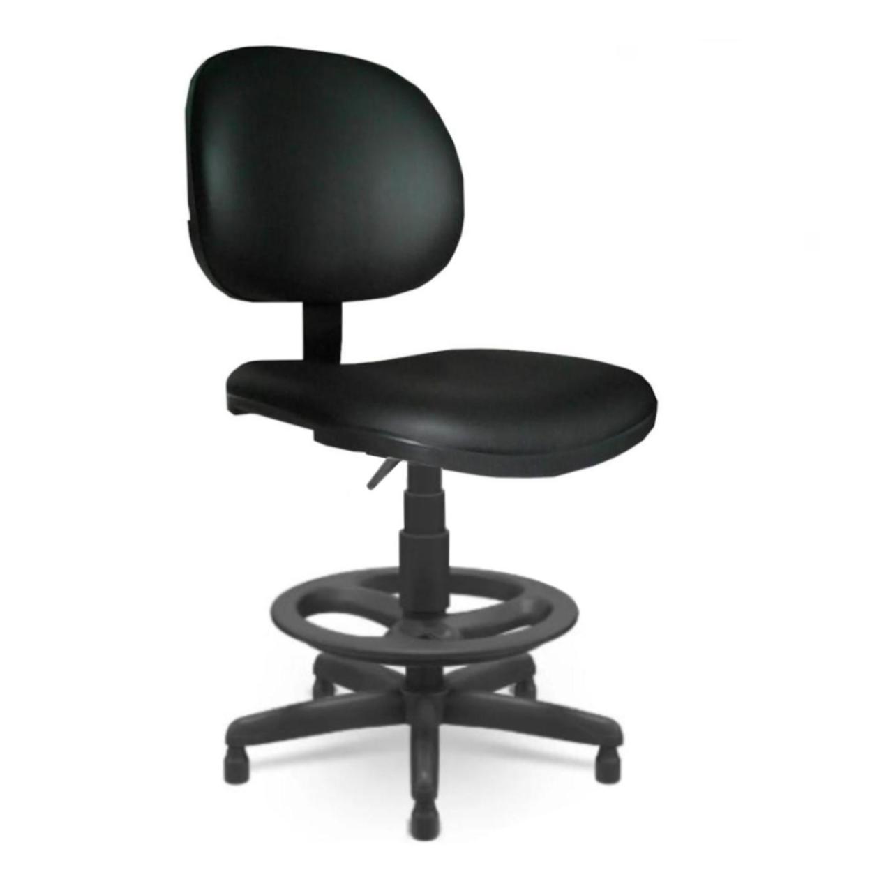Cadeira Caixa EXECUTIVA LISA com Braço Regulável – (Aranha PMD) – Cor Preta – 35030 AMANHECER MÓVEIS